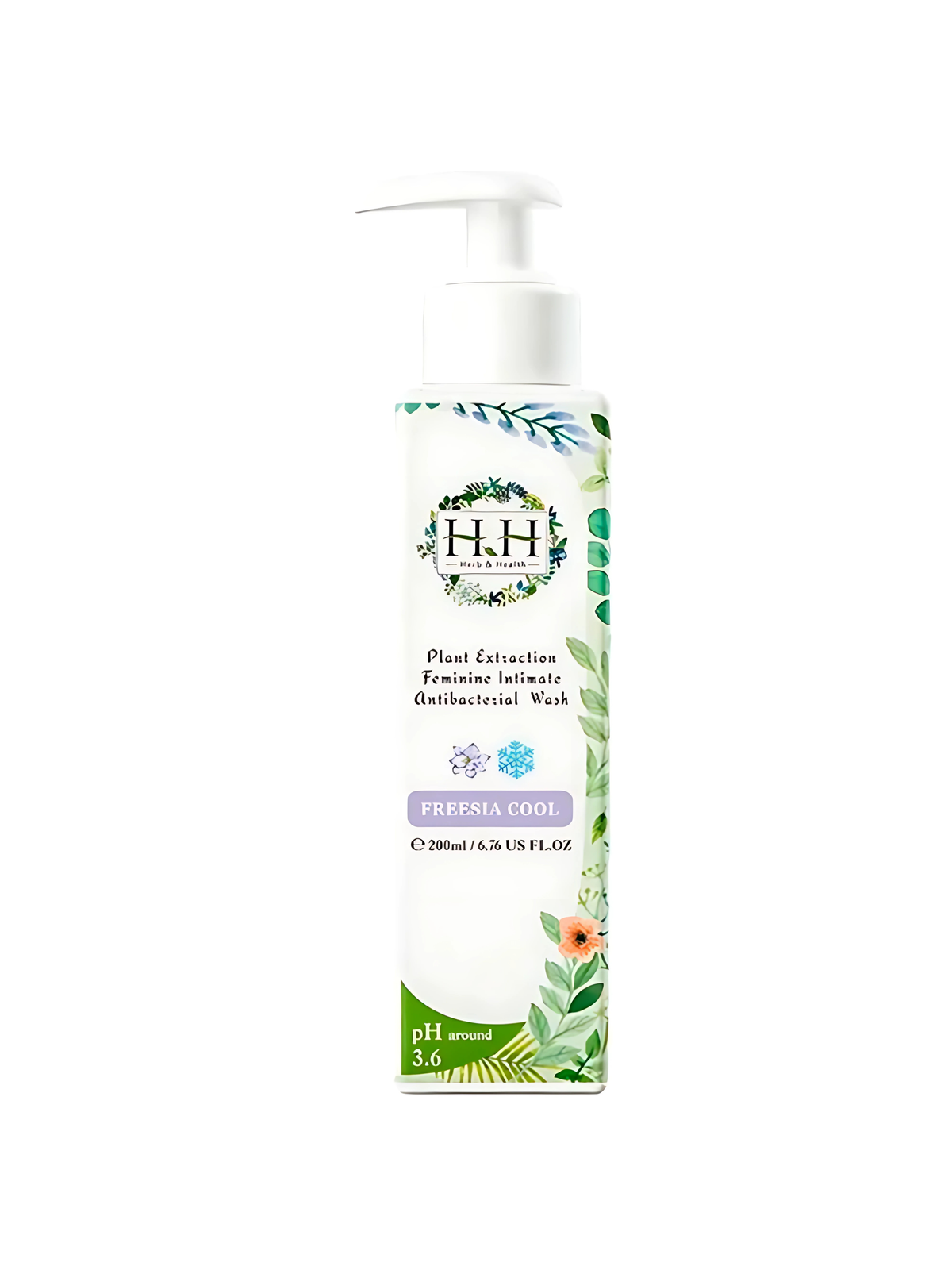 HH Intimate Antibacterial Wash (Freesia Cool) 200ml – pH Balanced Daily Cleanse with Prebiotic Odor Defense & Hydration