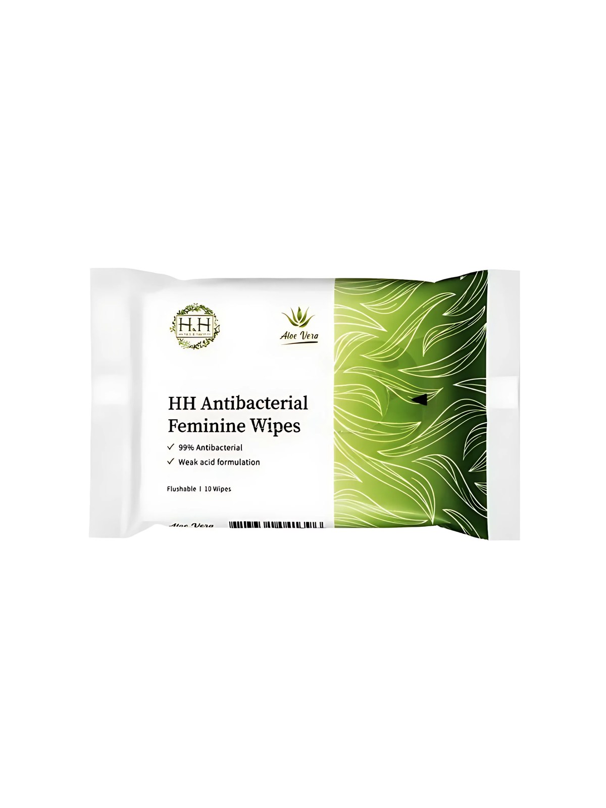 HH Antibacterial Feminine Wipes (Aloe Vera) - 5 Pack / 10 Piece Each – 99.9% Antibacterial pH Care
