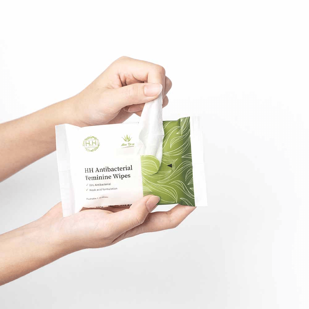 HH Antibacterial Feminine Wipes (Aloe Vera) - 5 Pack / 10 Piece Each - The Fonz - Le Charme