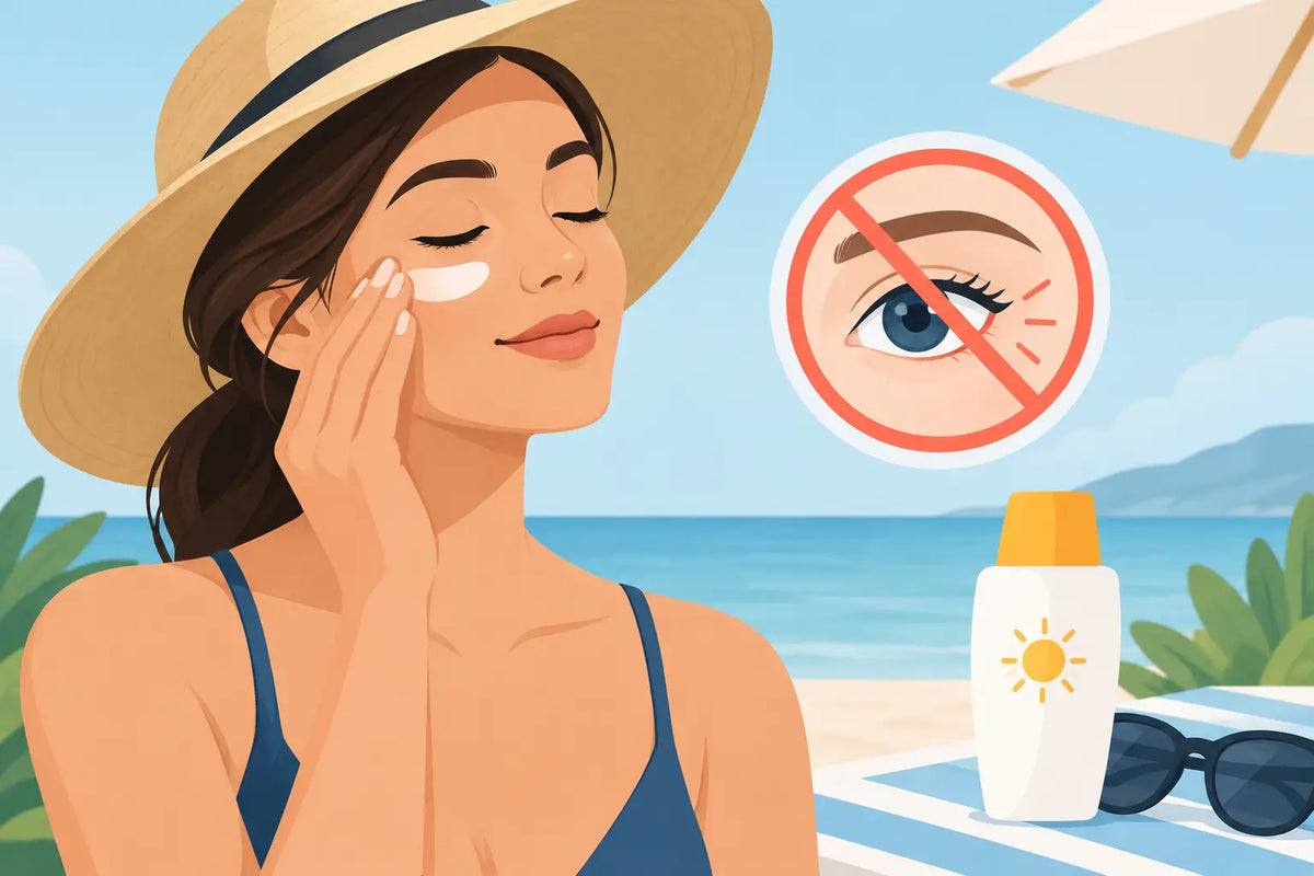 How to Prevent Sunscreen Eye Sting All Day