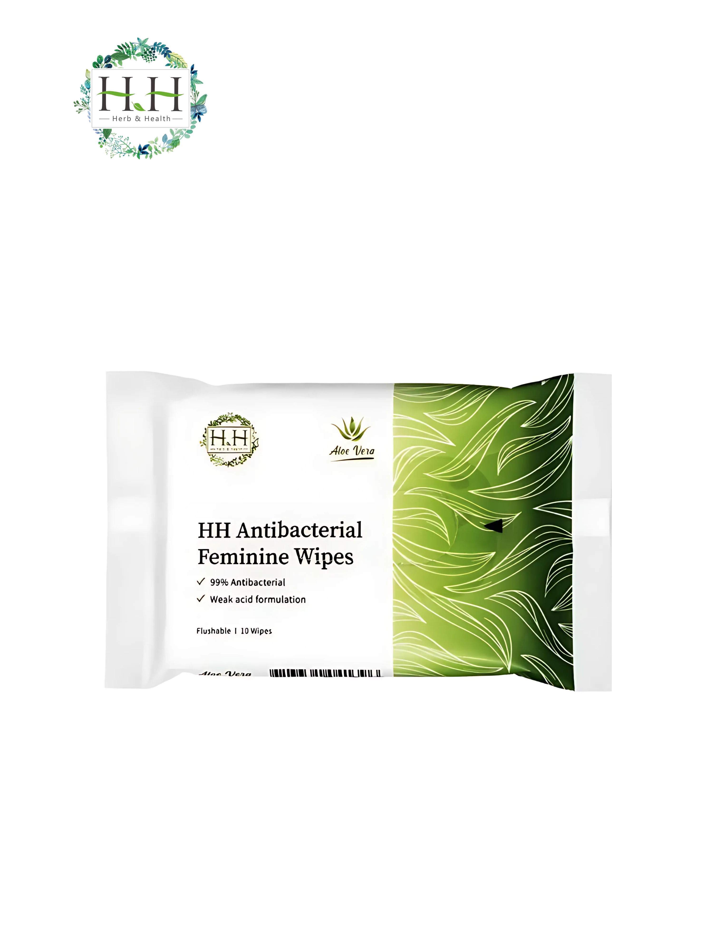 HH Antibacterial Feminine Wipes (Aloe Vera) - 5 Pack / 10 Piece Each