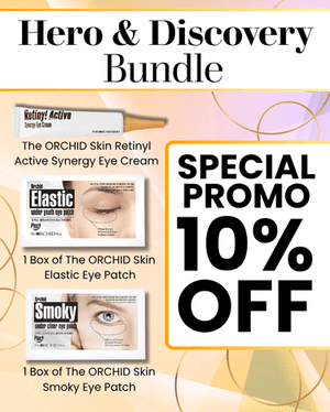 Hero & Discovery Bundle - 1 Box of Elastic Eye Patch, 1 Box of Smoky Eye Patch and 1 The ORCHID Skin Retinyl Active Synergy Eye Cream - The Fonz - Le Charme