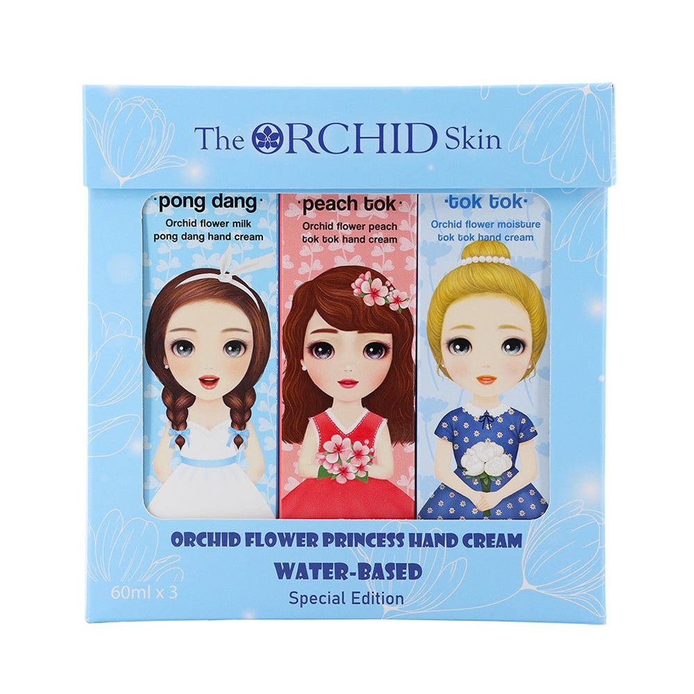 Seasonal & Limited - Edition Bundle - The ORCHID Skin Hand Cream Gift Set, 1 Box of Hand Mask and Apple Soft Peeling Gel - The Fonz - Le Charme