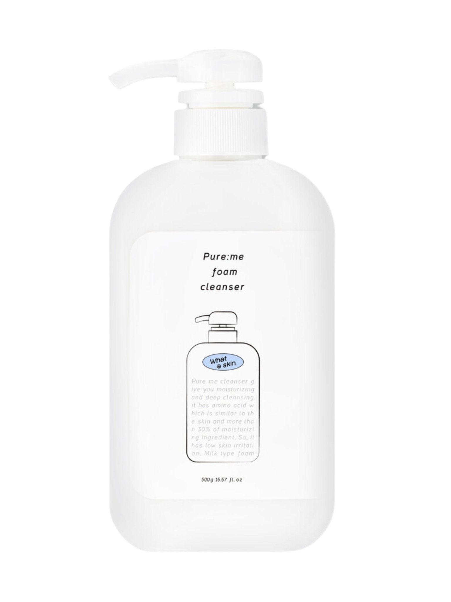 Whataskin Pure Me Foam Cleansing (500ml) - The Fonz - Le Charme